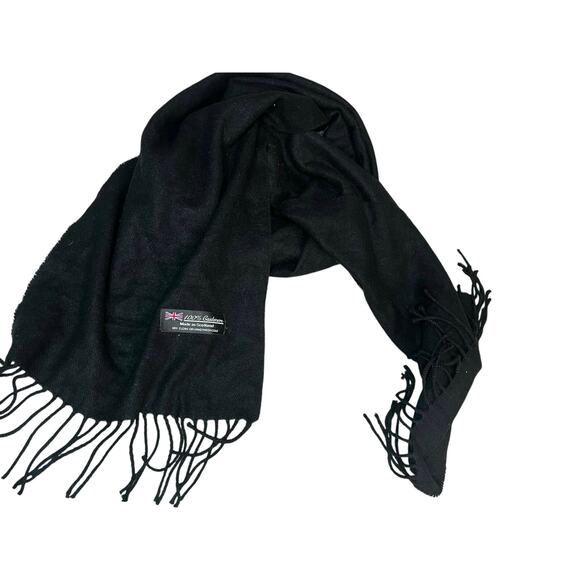 100% Cashmere Black Scarf - Picture 1 of 3